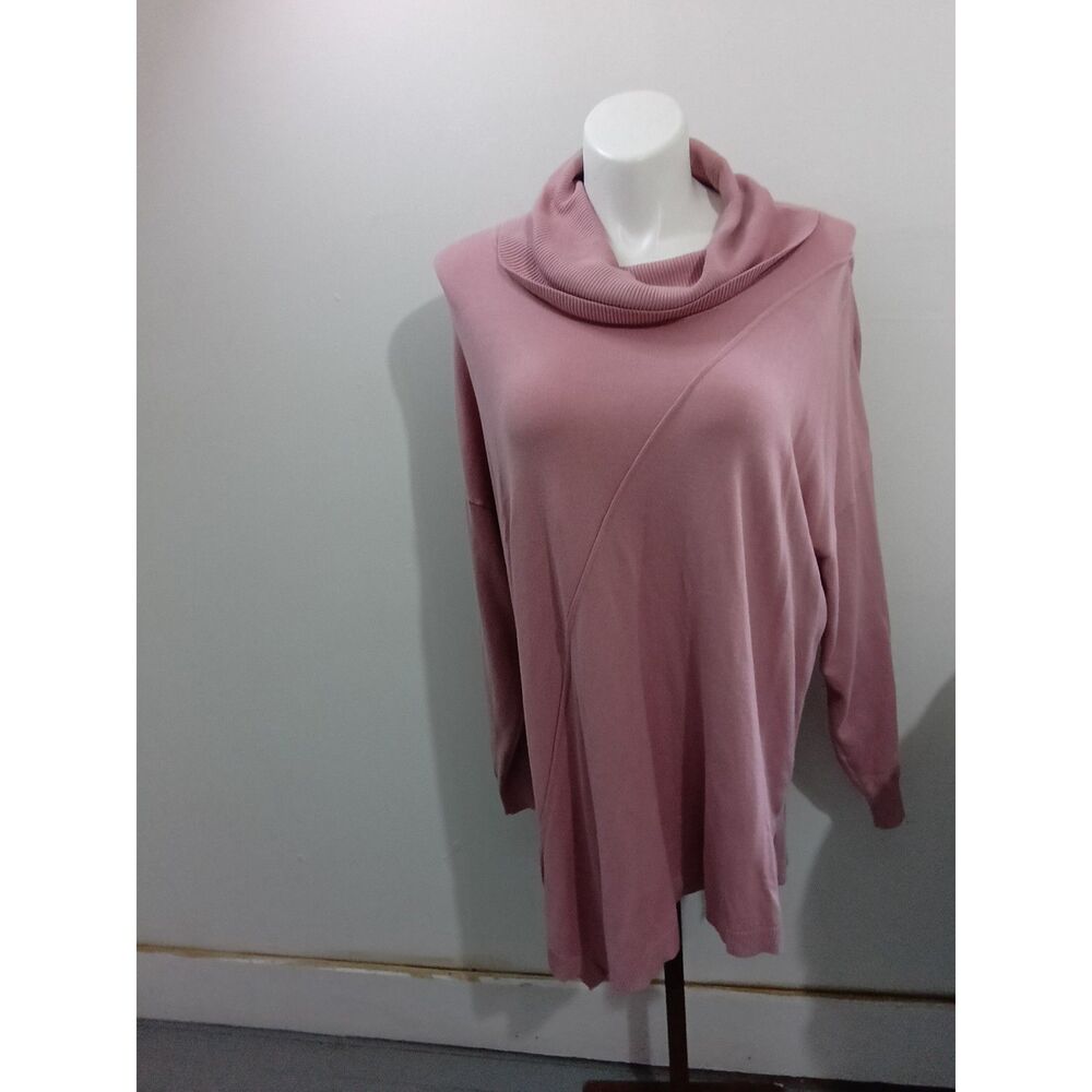 Cato Mauve Pink Cowl Neck Tunic Sweater Long Sleeve Size 22/24W